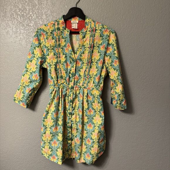 Matilda Jane It's a Wonderful Parade Green Acres Top Floral Women's Medium - Picture 2 of 4